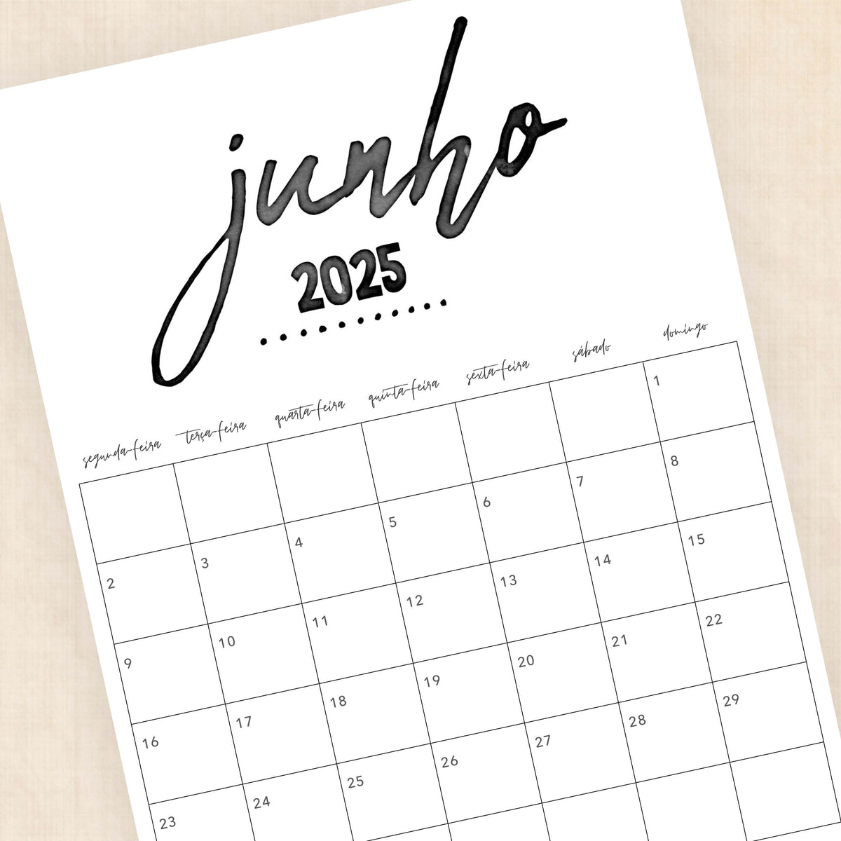 calendário 2025 para imprimir
