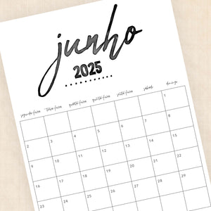 calendário 2025 para imprimir