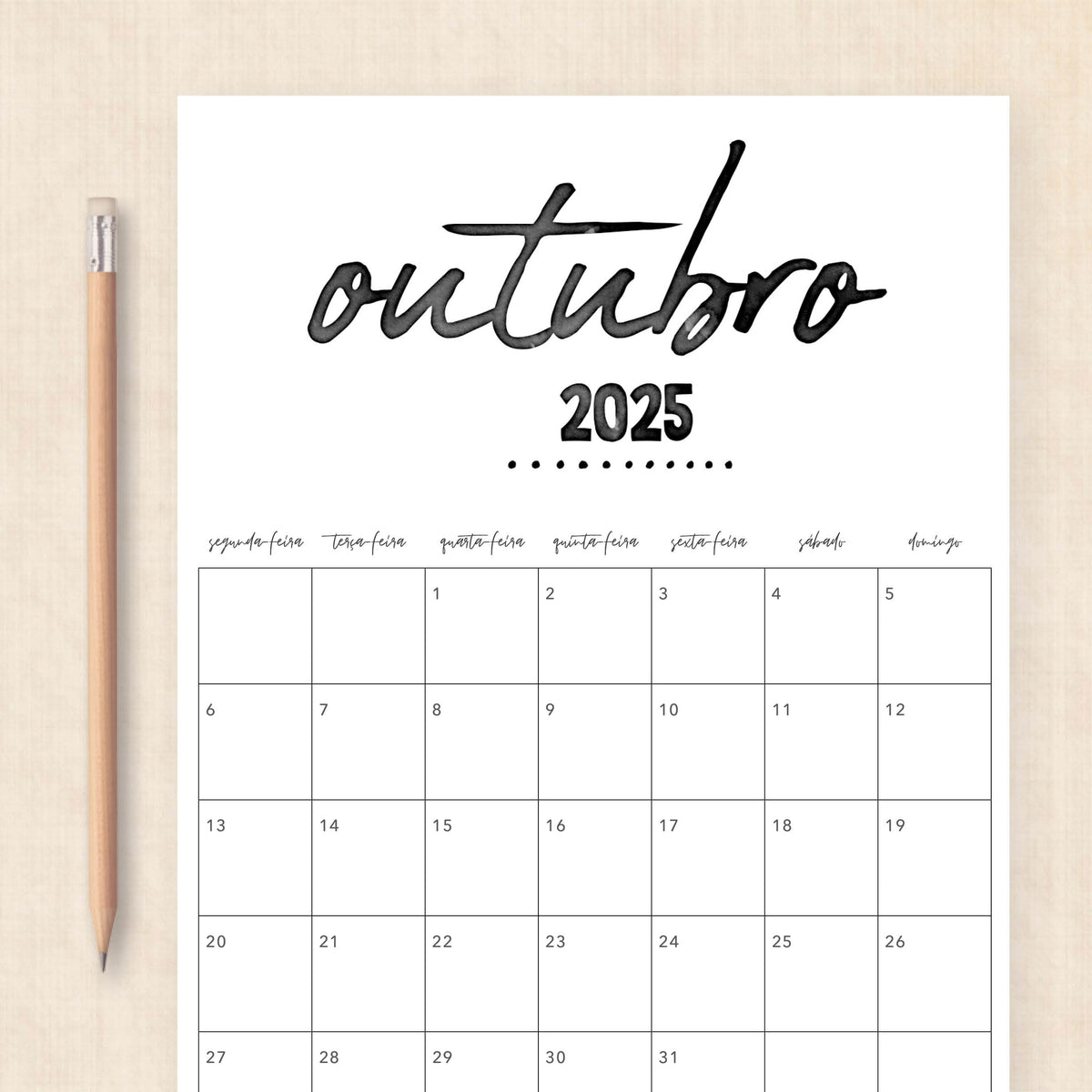 calendário 2025 para imprimir