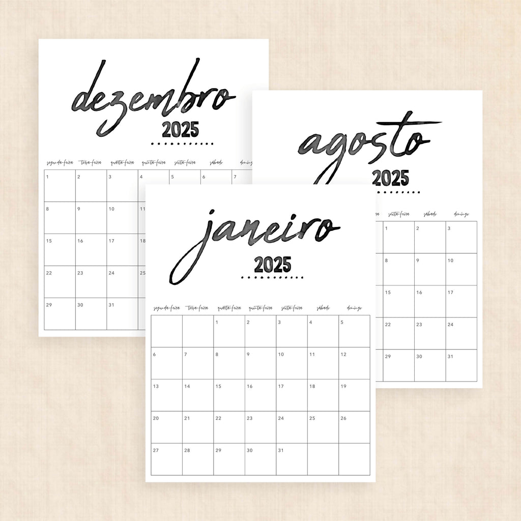calendário 2025 para imprimir