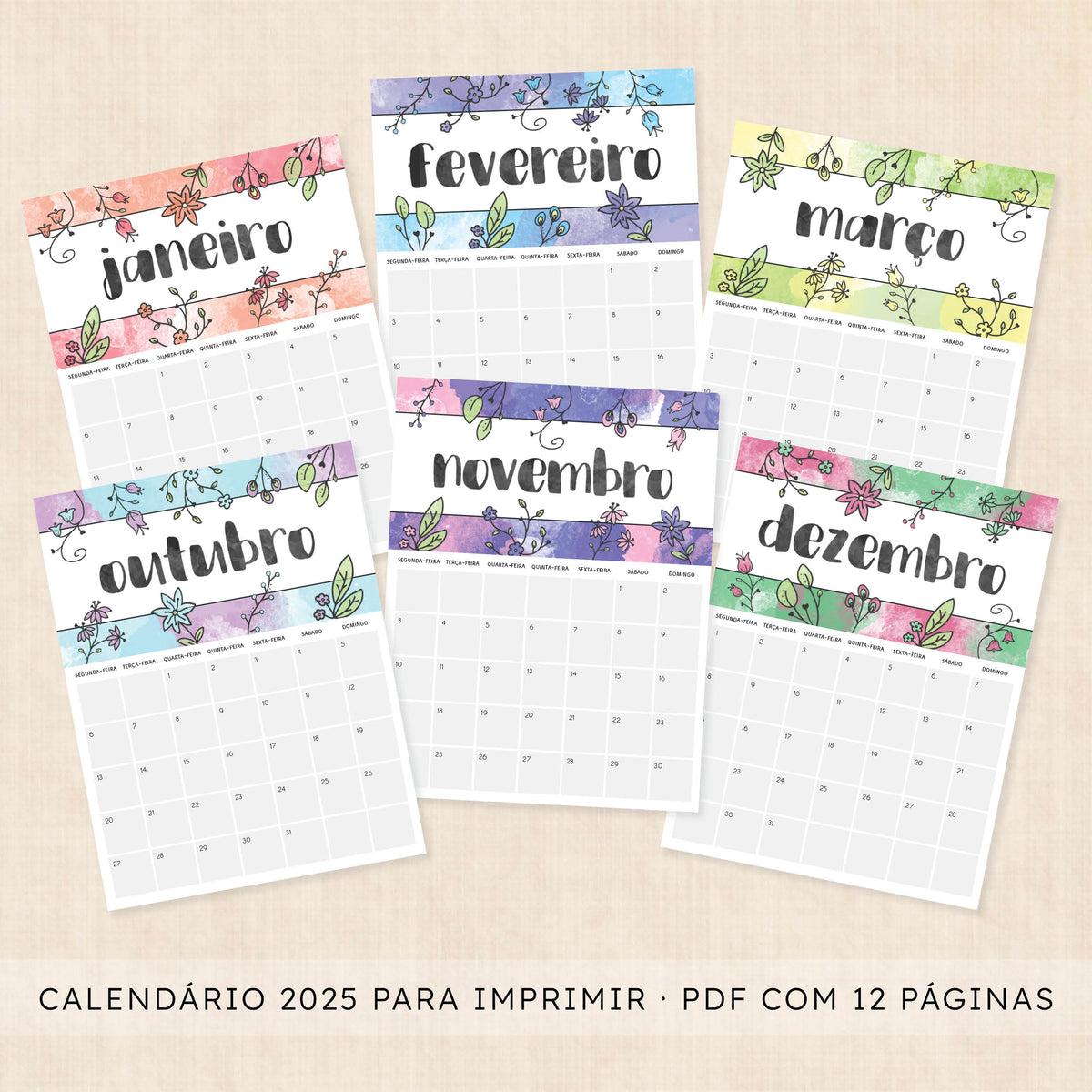 calendário 2025 para imprimir