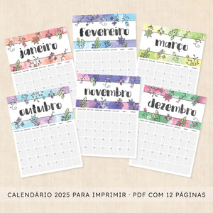 calendário 2025 para imprimir