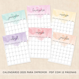 calendário 2025 para imprimir