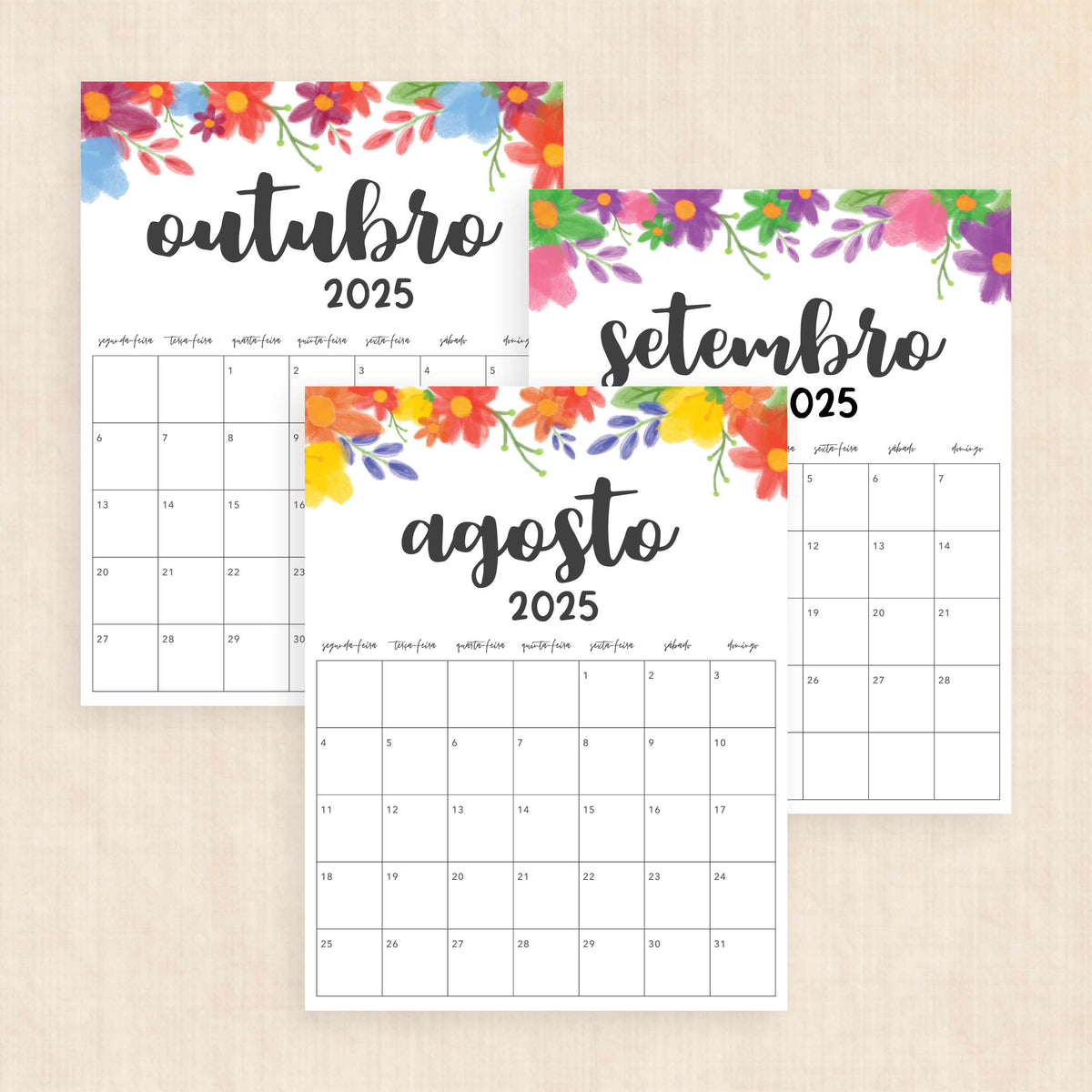 calendário 2025 para imprimir