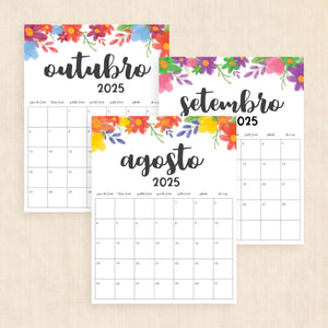 calendário 2025 para imprimir