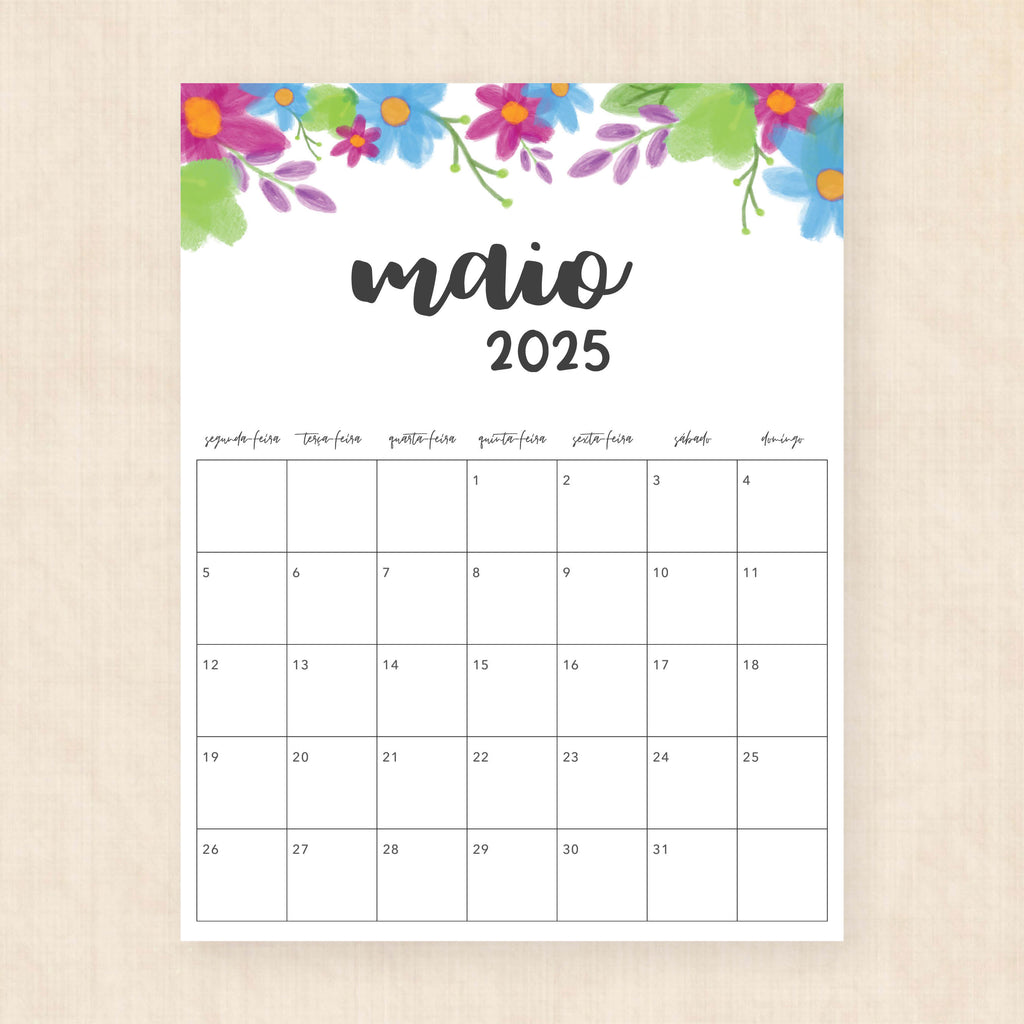 calendário 2025 para imprimir