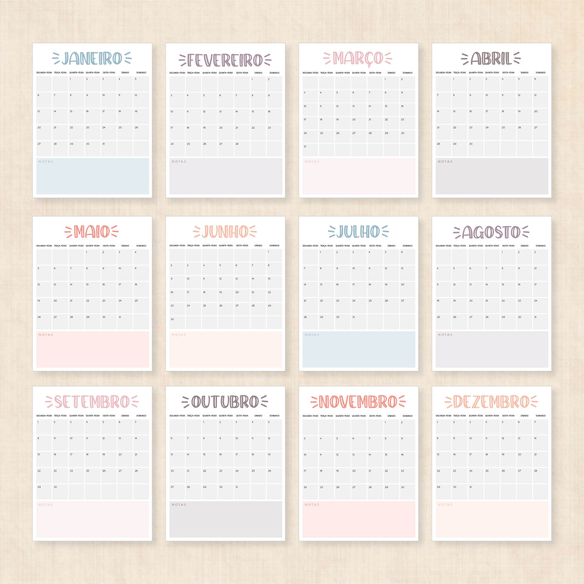calendário 2025 para imprimir