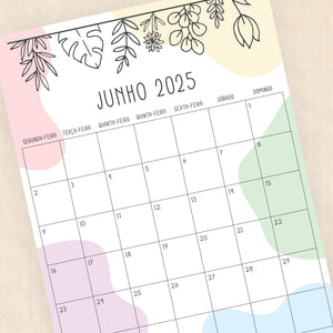 calendário 2025 para imprimir