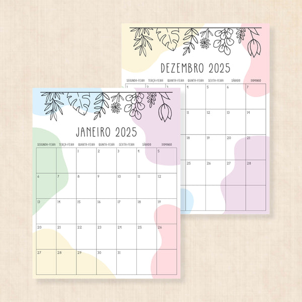 calendário 2025 para imprimir