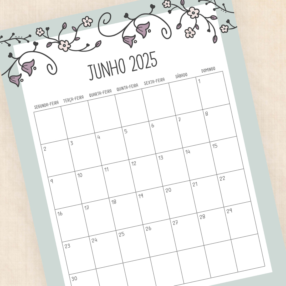 calendário 2025 para imprimir