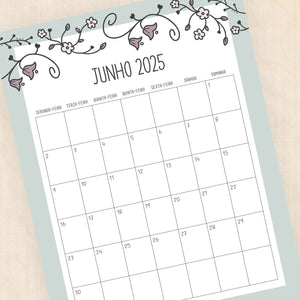calendário 2025 para imprimir
