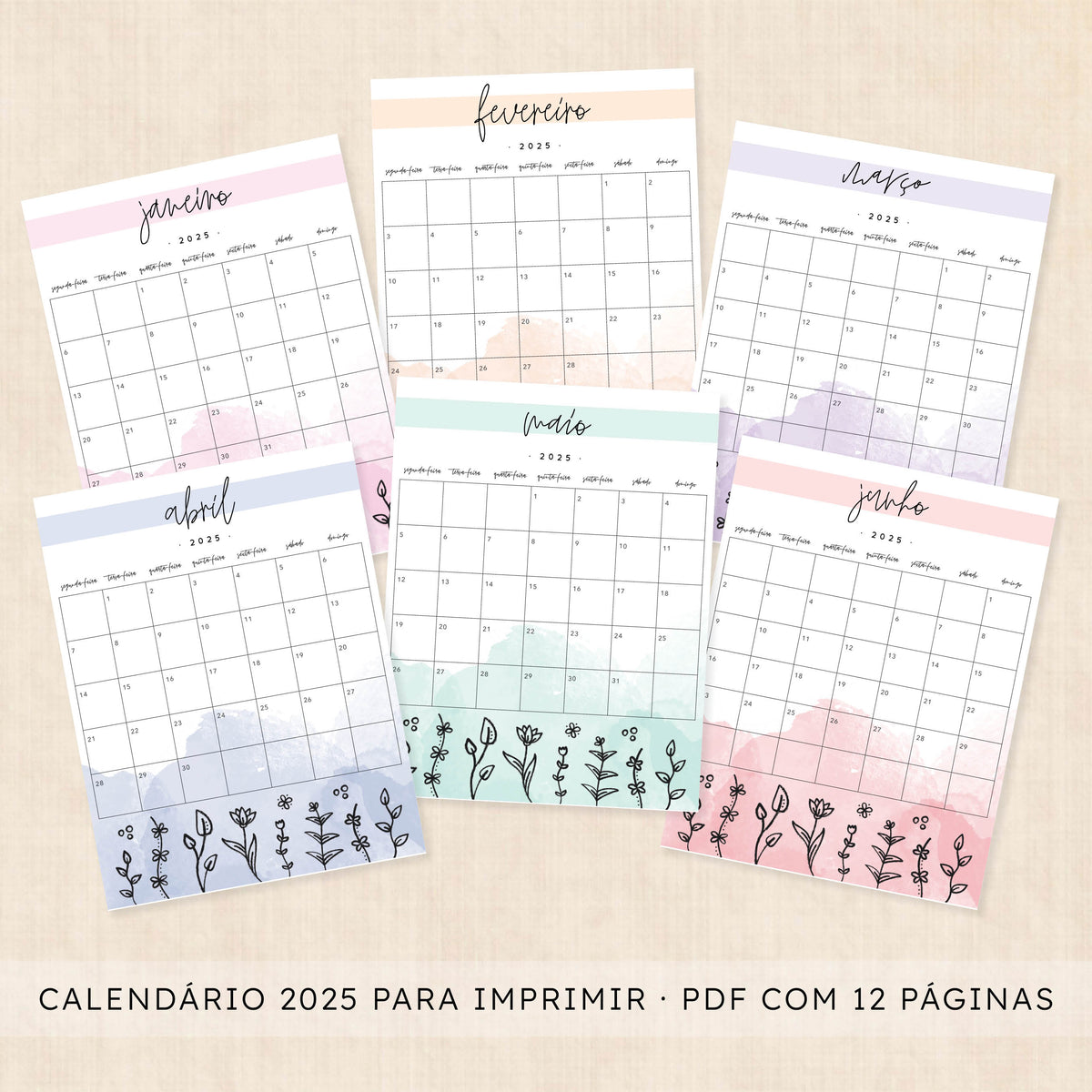 calendário 2025 para imprimir