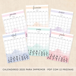 calendário 2025 para imprimir
