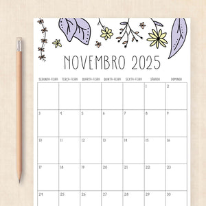 calendário 2025 para imprimir