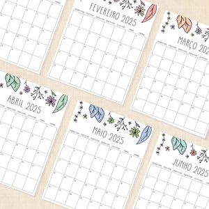 calendário 2025 para imprimir