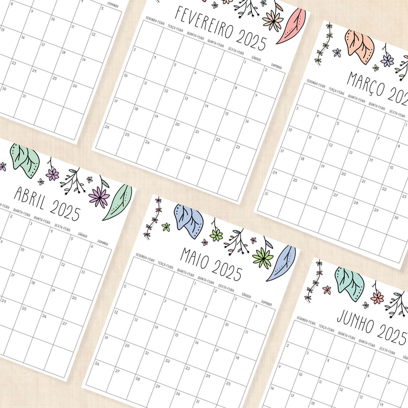 calendário 2025 para imprimir