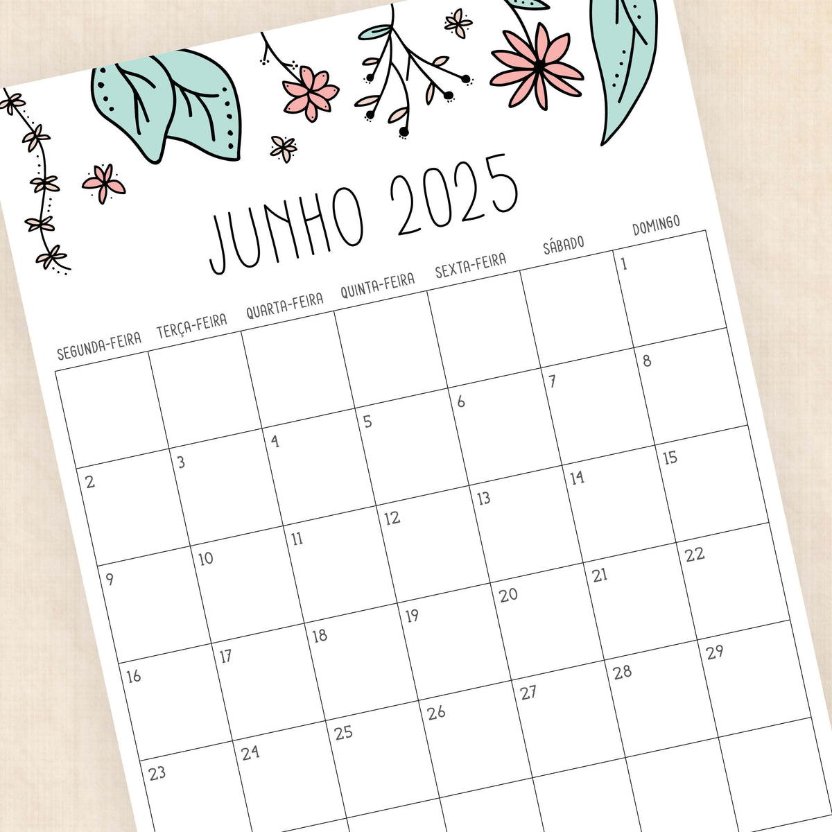 calendário 2025 para imprimir