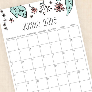 calendário 2025 para imprimir