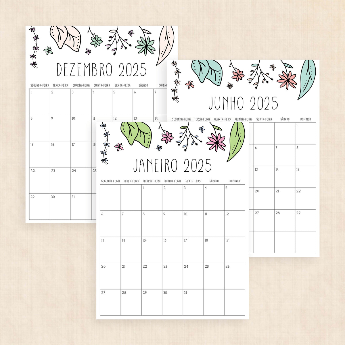 calendário 2025 para imprimir