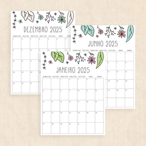 calendário 2025 para imprimir