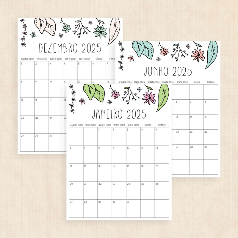 calendário 2025 para imprimir