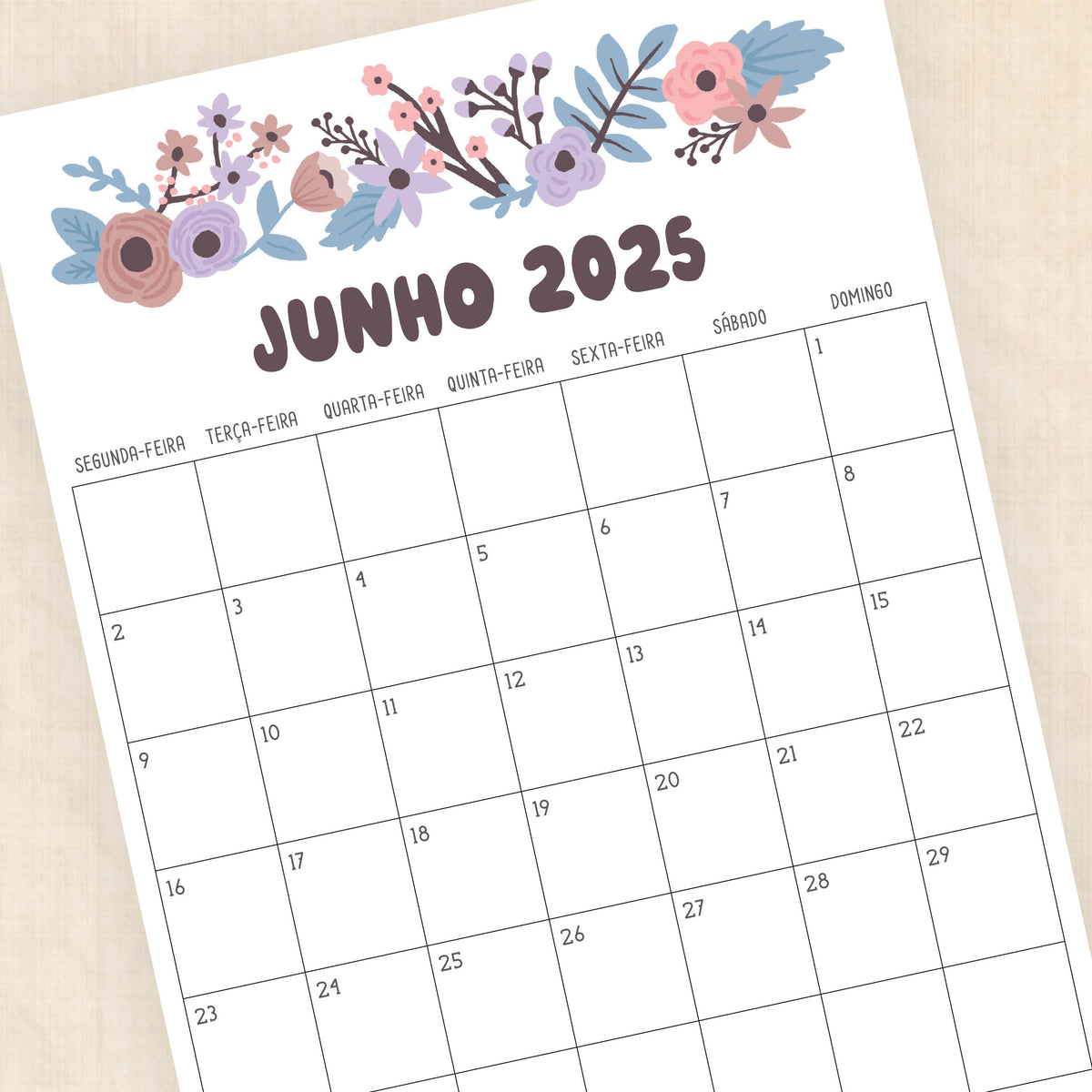 calendário 2025 para imprimir
