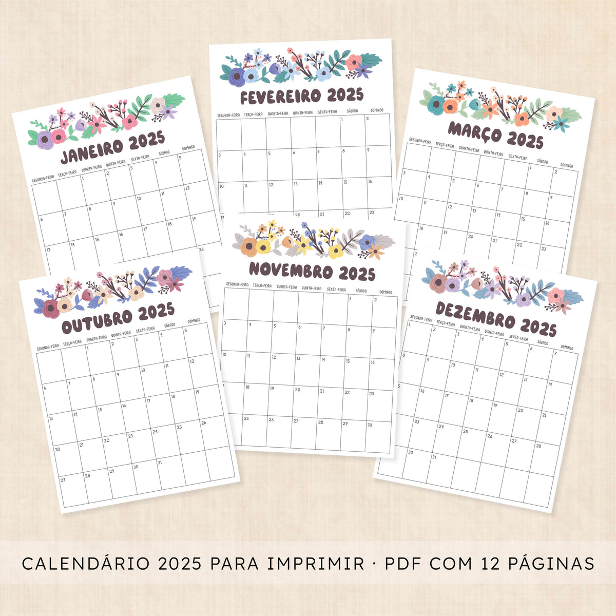 calendário 2025 para imprimir