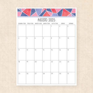 calendário 2025 para imprimir