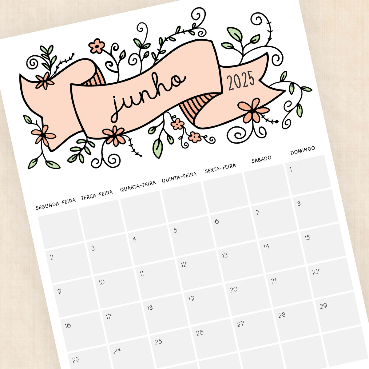 calendário 2025 para imprimir