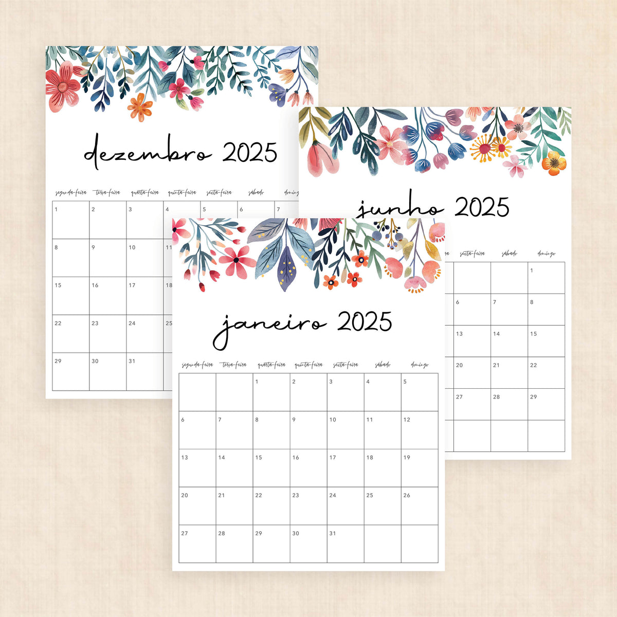 calendário 2025 para imprimir