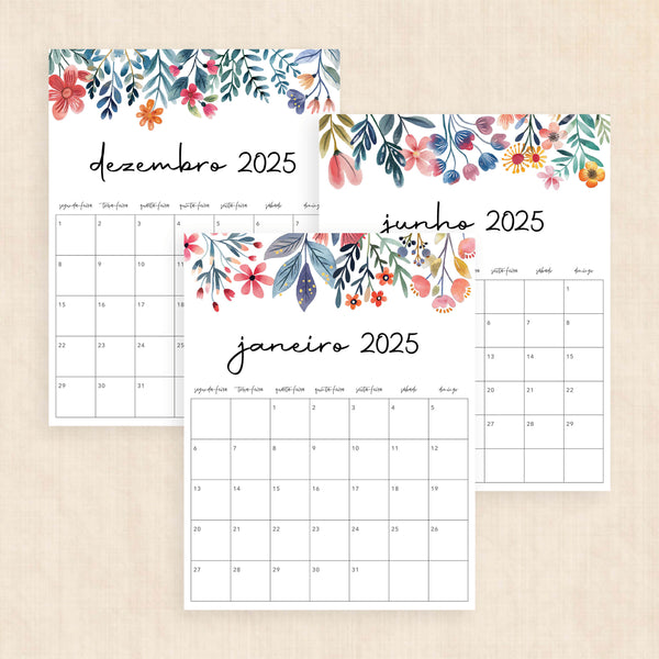 calendário 2025 para imprimir