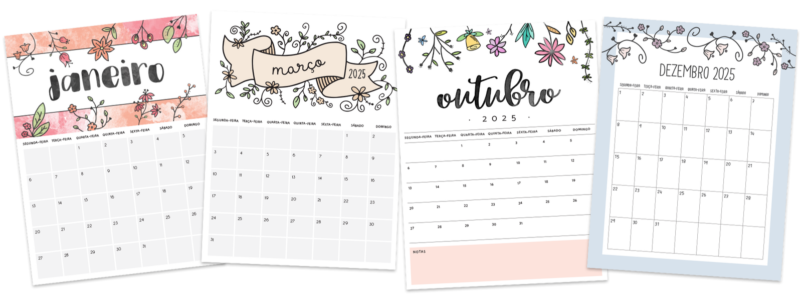 calendário 2025 para imprimir