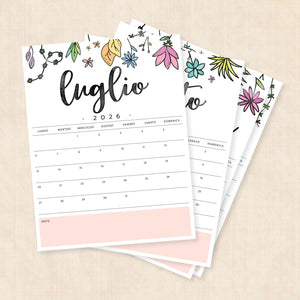 Calendario 2026 da stampare