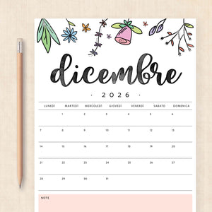 Calendario 2026 da stampare
