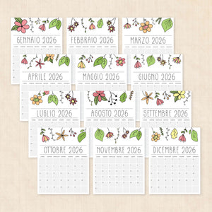 Calendario 2026 da stampare