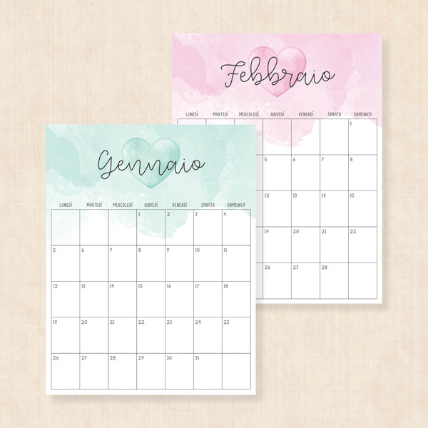 Calendario 2026 da stampare
