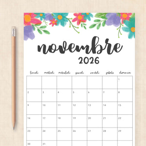 Calendario 2026 da stampare