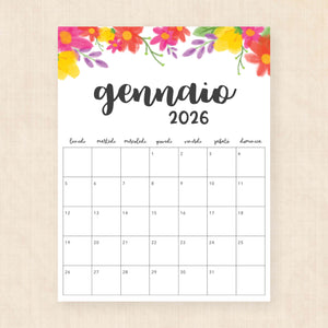 Calendario 2026 da stampare
