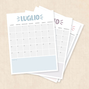 Calendario 2026 da stampare
