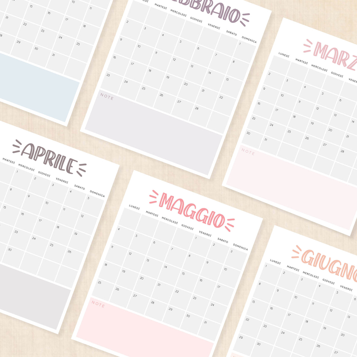 Calendario 2026 da stampare