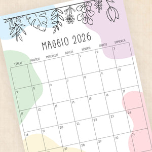 Calendario 2026 da stampare