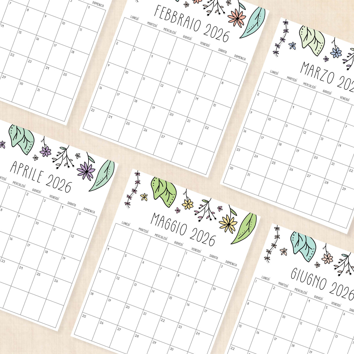 Calendario 2026 da stampare