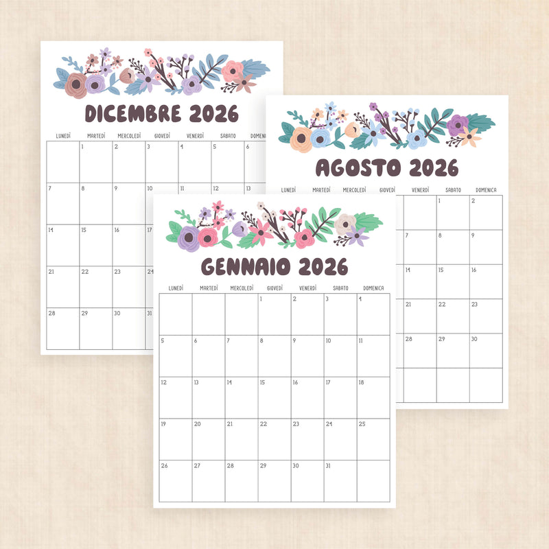 Calendario 2026 Da Stampare Modelli PDF calendario-2026-da-stampare-modelli-pdf