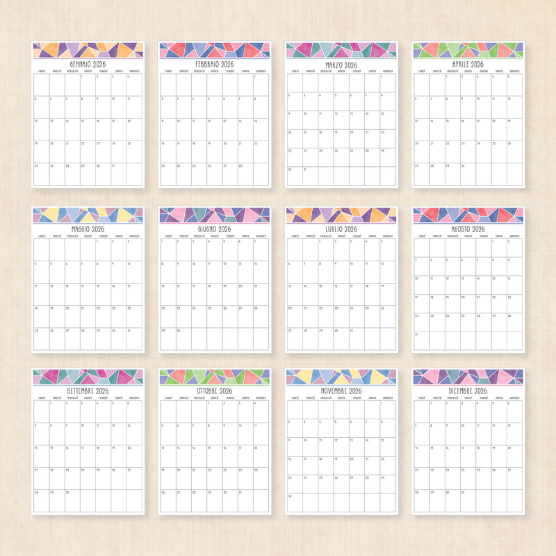 Calendario 2026 da stampare