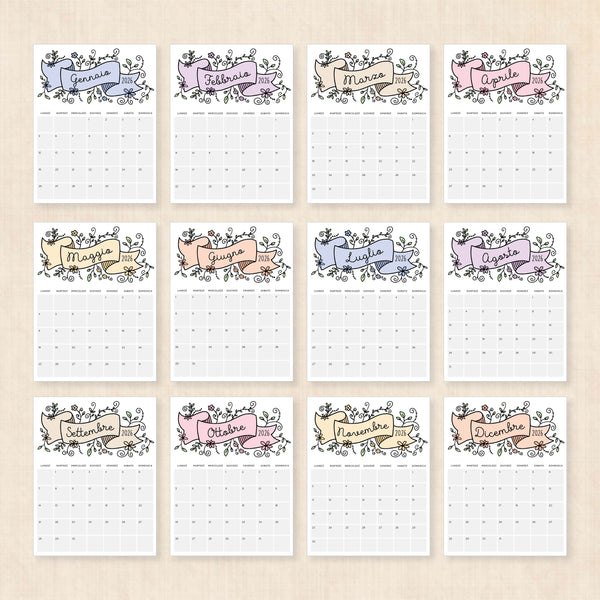 Calendario 2026 da stampare