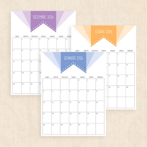 Calendario 2026 da stampare