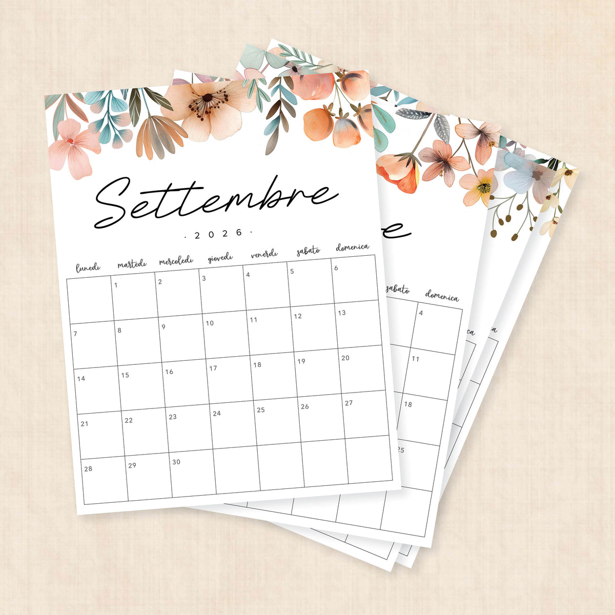 Calendario 2026 da stampare
