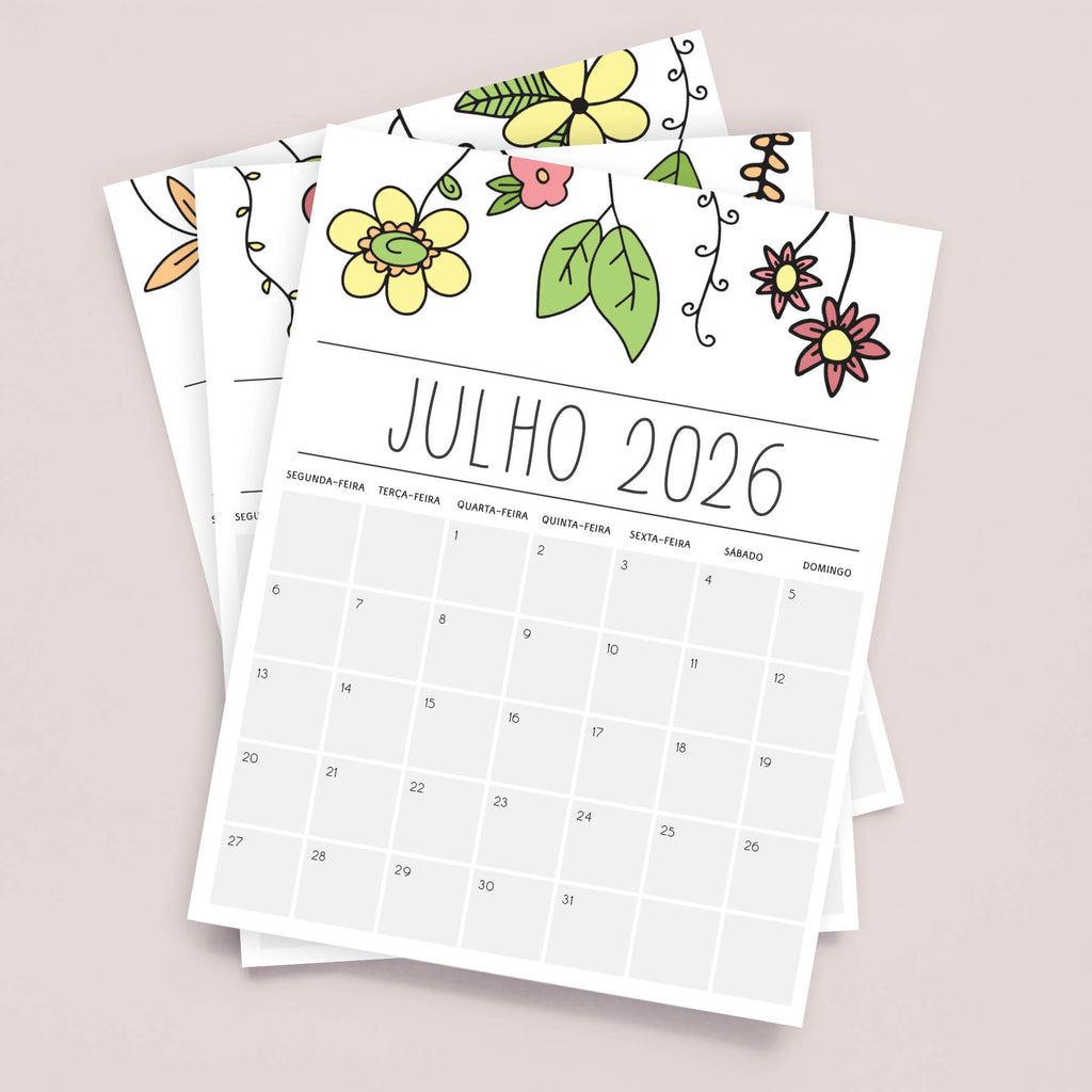 calendário 2026 para imprimir