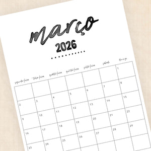 calendário 2026 para imprimir