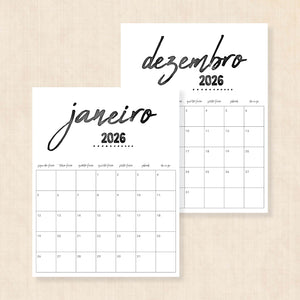 calendário 2026 para imprimir